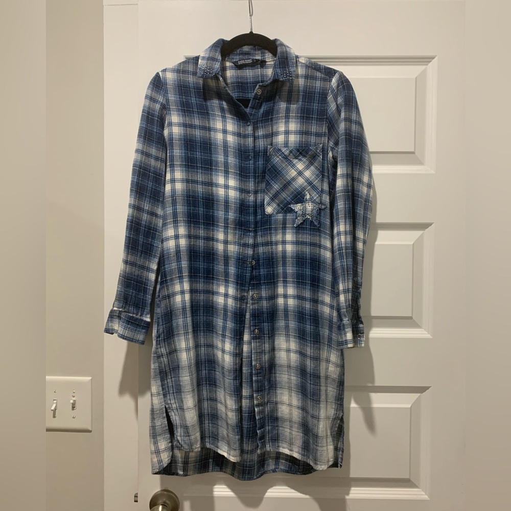 Zara vintage style long shirt dress